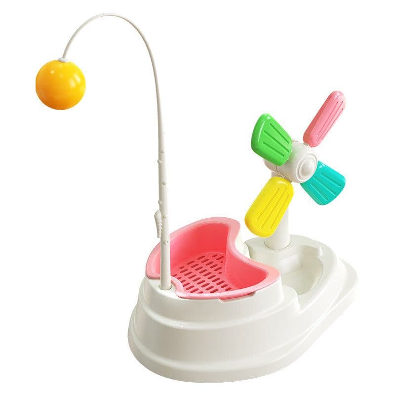 image-Windmill Funny Cat Stick Toy Desktop Grass Box Pet Toys