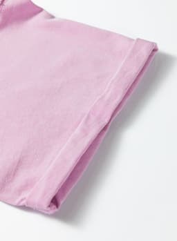 image-Lavendula Mineral Wash Drop Shoulder Raw Edge Tee