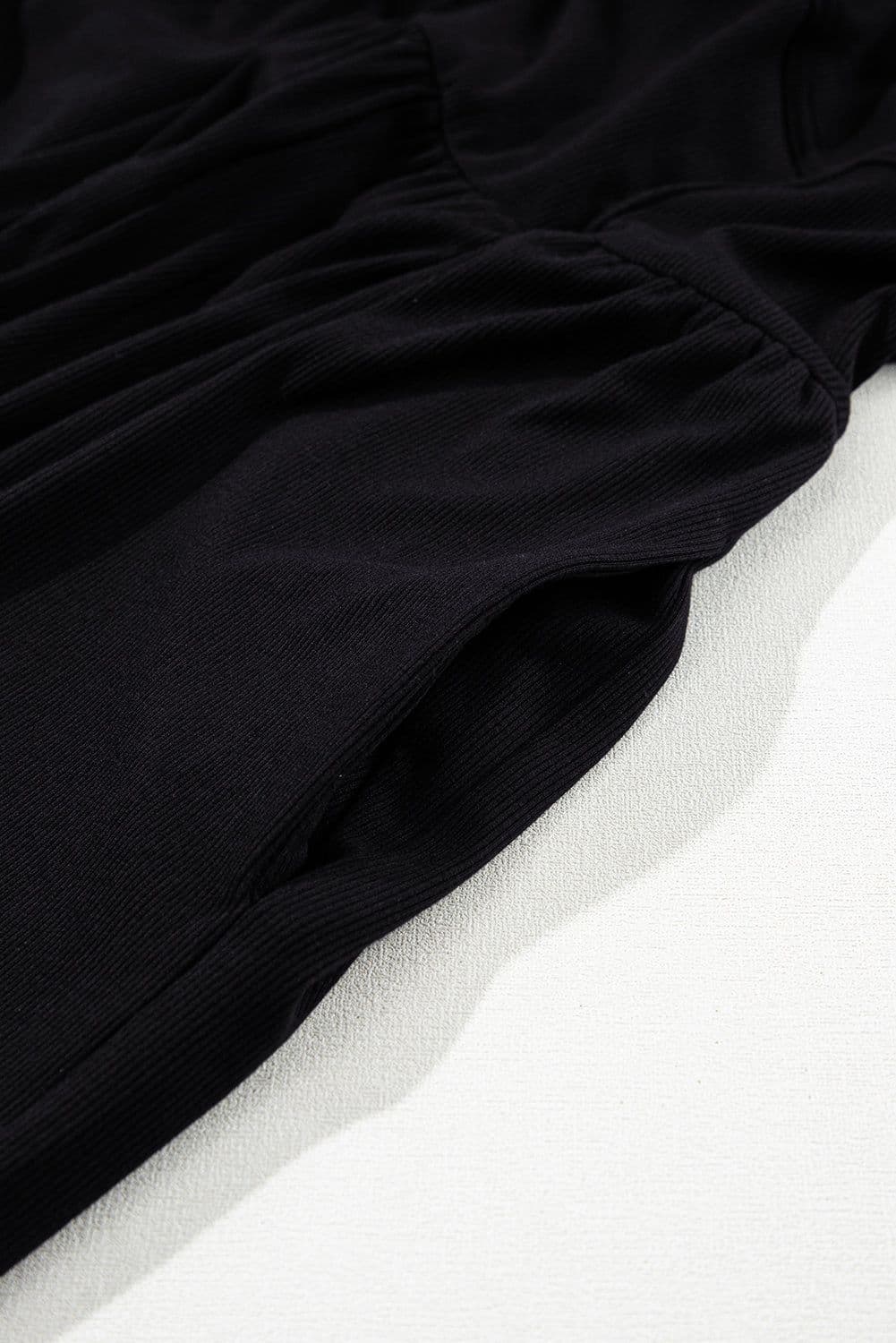 image-Black Cinched Waist Sleeveless Wide Leg Jumpsuit