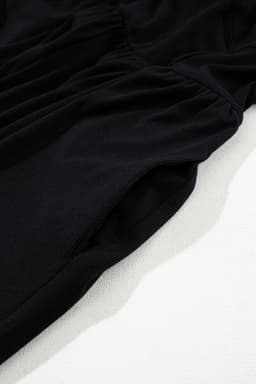 image-Black Cinched Waist Sleeveless Wide Leg Jumpsuit - Casual/Dressy