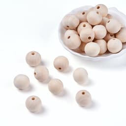 image-Wooden balls beads 20 mm with hole