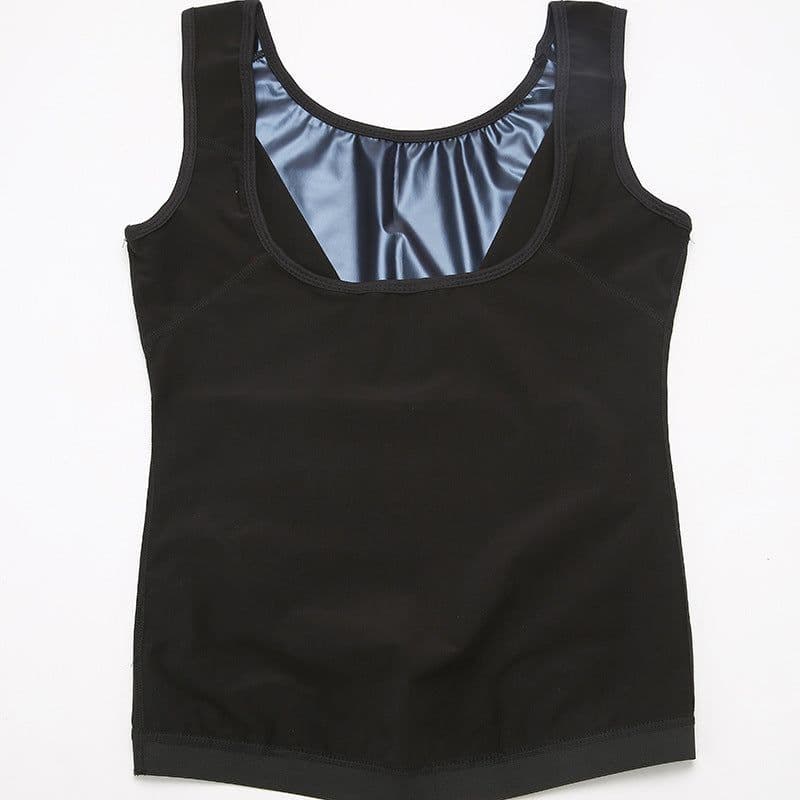 image-Men Neoprene Sweat Sauna Vest Body Shapers Corset Vest Waist Trainer Slimming Vest Shapewear Waist Shaper Corset