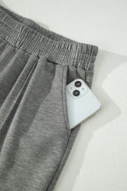 image-Light Grey Half Zip Polo Tee Casual Pant Set