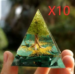 image-Pyramid Decoration Natural Crystal Gravel Energy Tower