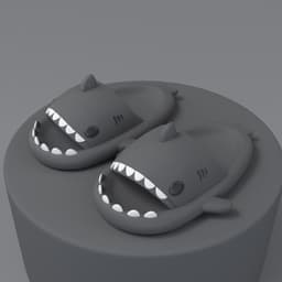 image-Adult's Slippers Indoor Outdoor Funny Shark Cartoon