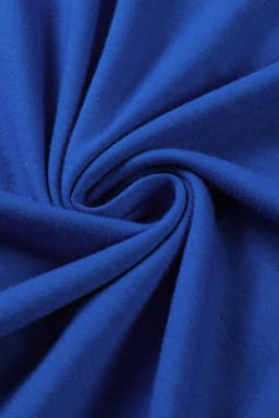 image-Dark Blue Longline Top - Short Sleeve Side Slit