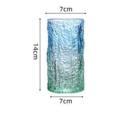 image-Gradient Color Wine Glass Tree Pattern Cup Glass Water Cup Tea Cup