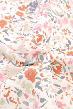 image-Floral Print Wide Ruffle Sleeves Blouse - Multicolor, Size S-XL