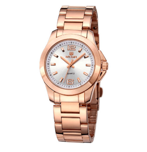 image-Quartz Steel Waterproof Casual Watch For Women