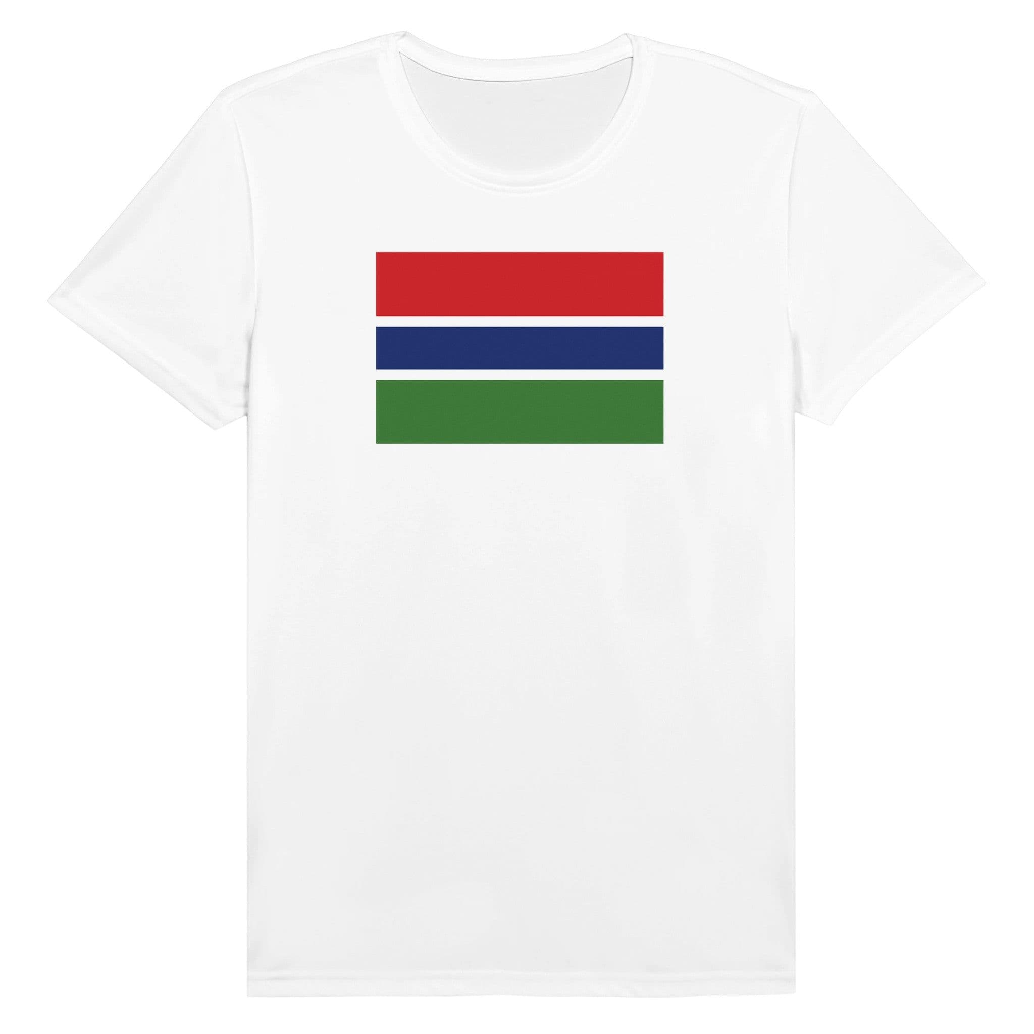 image-Drapeau de la Gambie - T-shirt unisexe performance ras du cou