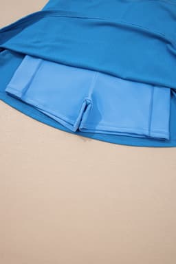 image-Blackish Green Color Block Swim Dress