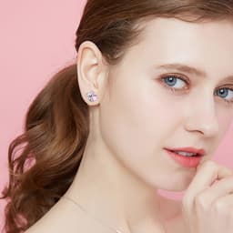 image-925 Sterling Silver Koala Bear Cute Animal Hypoallergenic Heart Crystal Earrings Jewellery