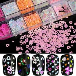 image-12 Colors Nails Abalone Shell Fragments Texture Natural Sea Shell 3d Glitter Nail Art Decoration Powder Sequins Beauty Tools