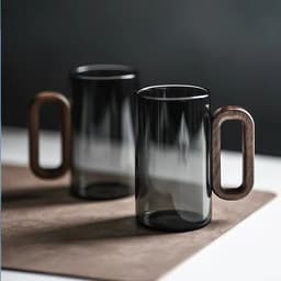 image-Household Borosilicate Glass Smoky Gray Water Cup
