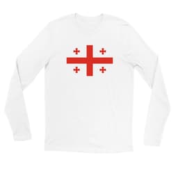 image-Drapeau de la Géorgie - T-shirt à manches longues premium unisexe