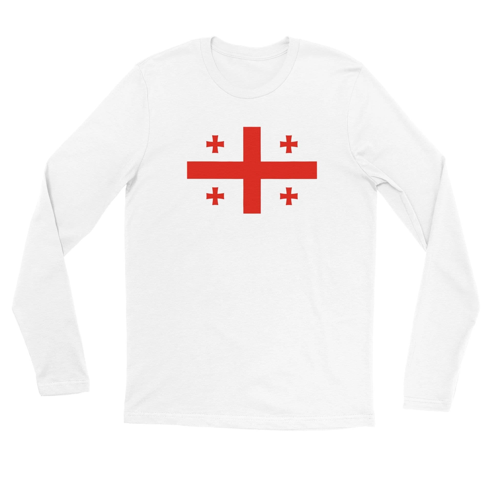 image-Drapeau de la Géorgie - T-shirt à manches longues premium unisexe