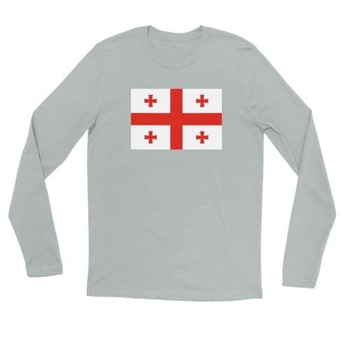 image-Drapeau de la Géorgie - T-shirt à manches longues premium unisexe
