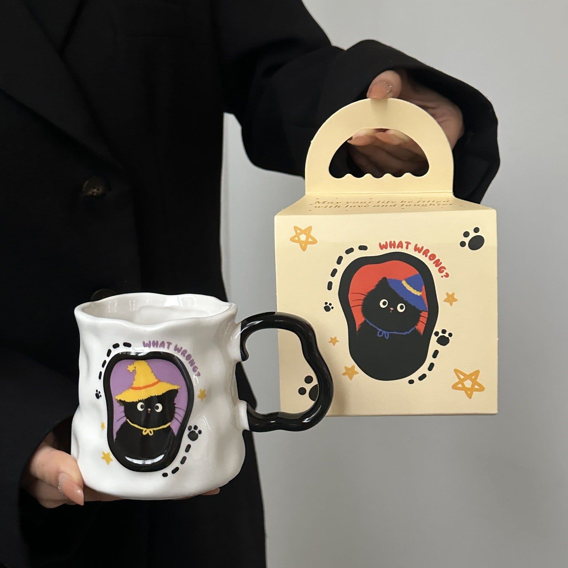 image-Cup Ceramic Hand High Sense Water Cup Box
