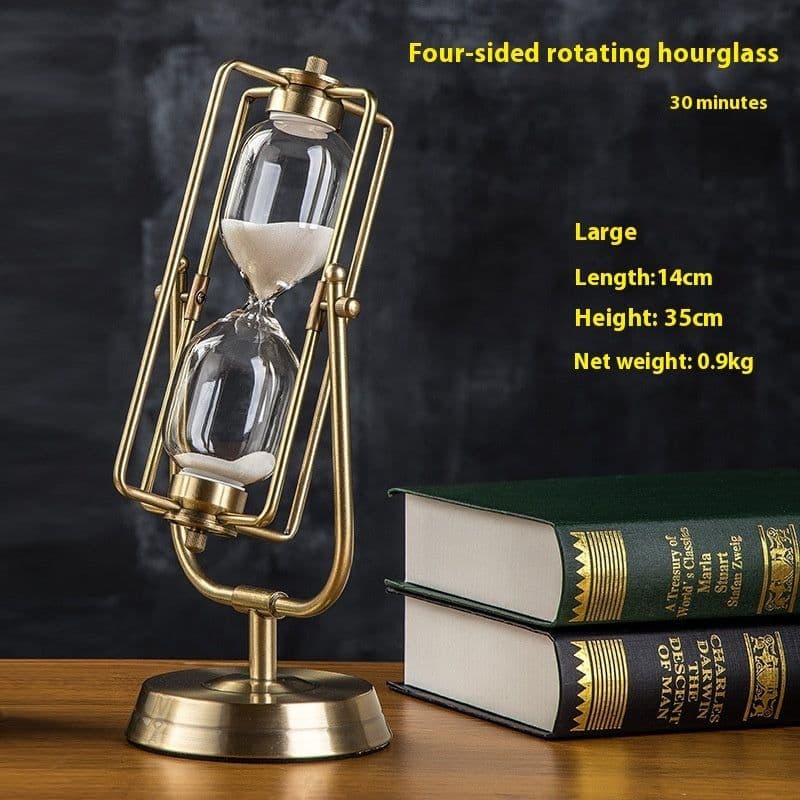 image-Creative Wooden Hourglass Timer 15 Minutes Desk Study Room Decoration