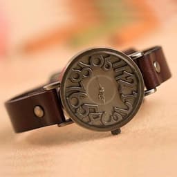 image-Shsby New Vintage Digital Hollow Genuine Cow Leather Strap Watches Women Dress Watches Female Quartz Watch Student Leisure Watch