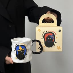 image-Cup Ceramic Hand High Sense Water Cup Box