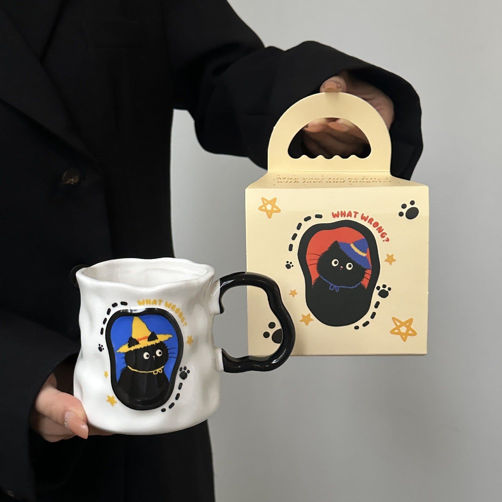 image-Cup Ceramic Hand High Sense Water Cup Box
