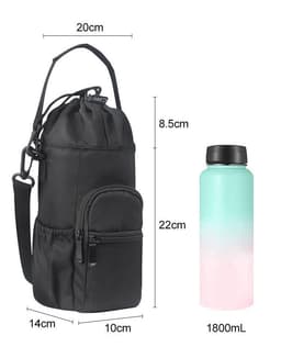image-Water Bottle Pouch Water Bottle Shoulder Bag Water Cup Bag Crossbody Kettle Cover