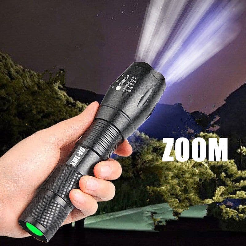 image-Portable Mini Flashlight LED ZOOM Torch Hunting Zoomable Flashlight Torch Light