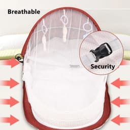 image-Baby Bed Travel Sun Protection Mosquito Net With Portable Bassinet Baby Foldable Breathable Infant Sleeping Basket