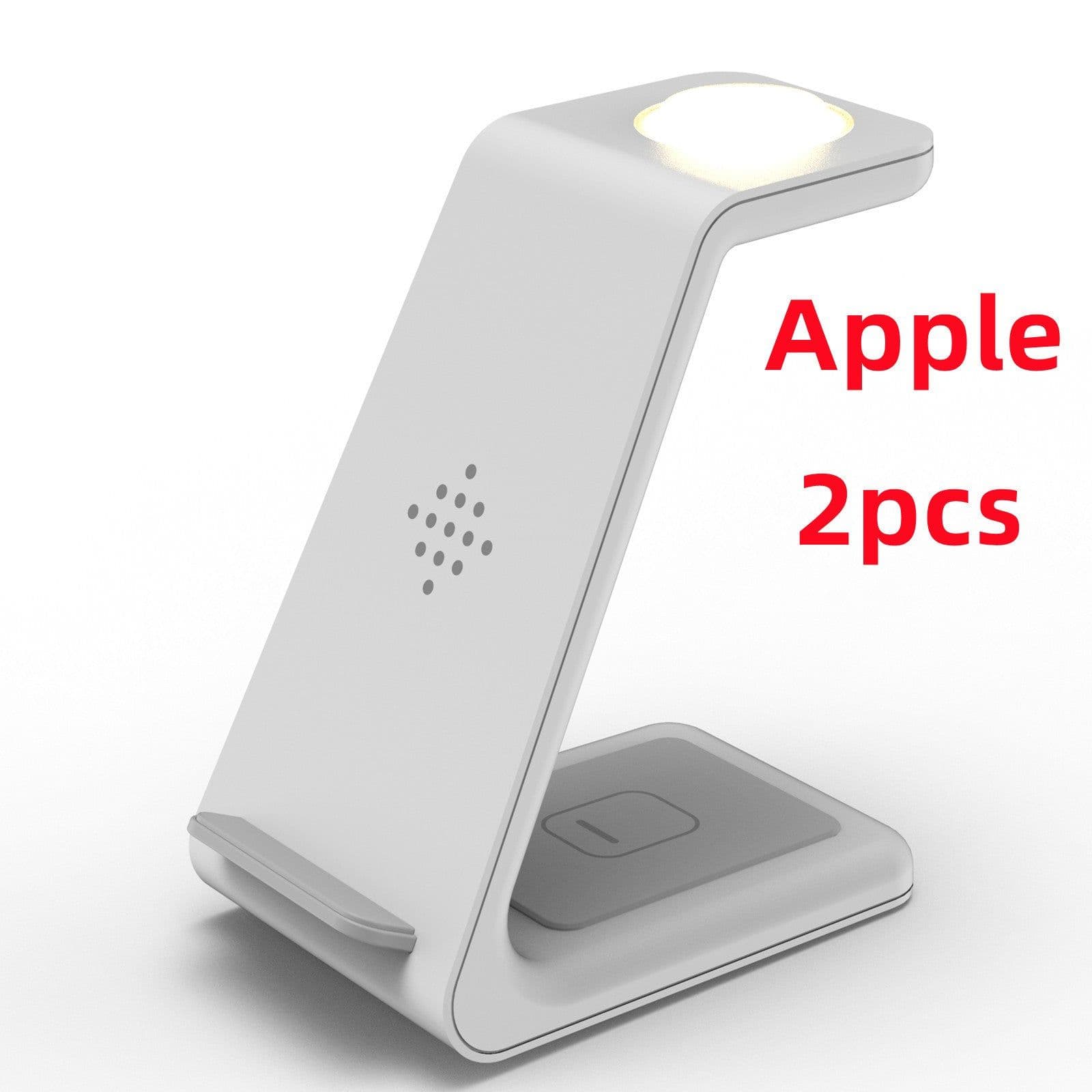 image-3 In 1 Fast Charging Station Wireless Charger Stand Wireless Quick Charge Dock For Phone Holder