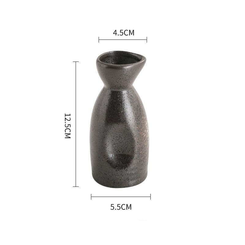 image-Japanese Style Ceramic Wine Pot - Handmade Baijiu Carafe