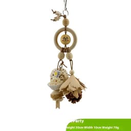 image-Parrot Natural Ricepaperplant Pith Ball Safety Plant Gnawing Molar Toy