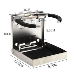 image-Accessories Yacht Boat RV Stainless Steel Easy Folding Water Cup Holder Adjustable Retractable Water Cup Holder