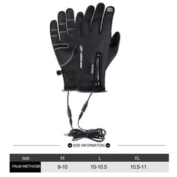 image-Heated Gloves Eletric Thermal Heat Gloves Winter Warm Touch Screen Skiing Hunting Fishing Waterproof Heated Rechargeable Gloves