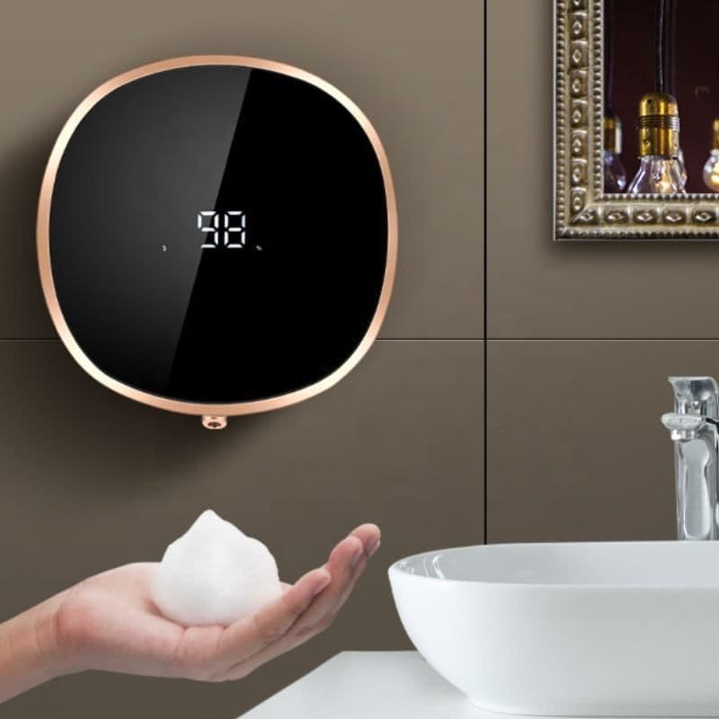 image-Non-contact Automatic Soap Dispenser Liquid Foam Machine Infrared Sensor Electric Hands Free Hand Sanitizer Tool