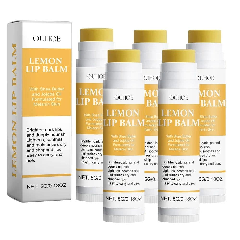 image-Lemon Ginger Lip Balm Turmeric Dark Melanin Remove Mask Gloss Oil Exfoliating Clean Improve Dullness Moisturizer Lip Balm Care