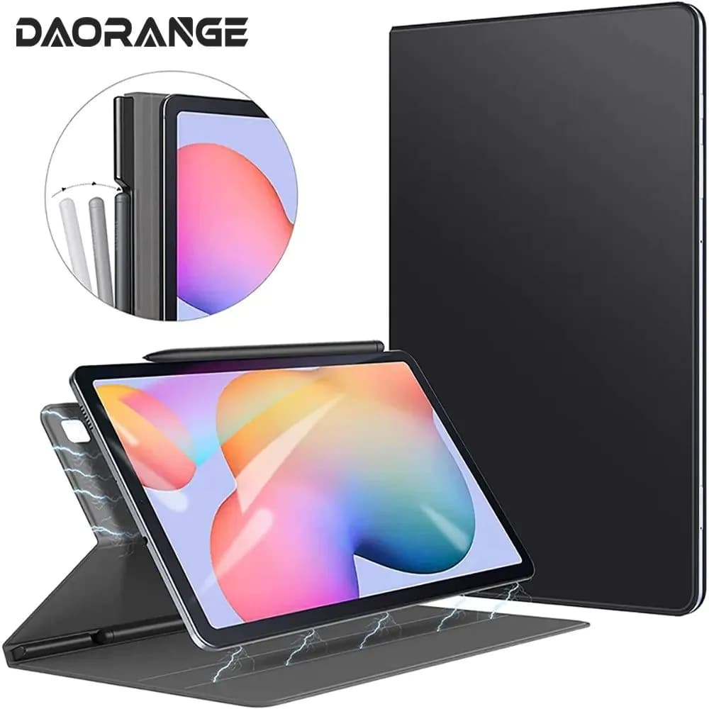 image-Magnetic Tablet Case For Samsung Galaxy Tab S6 Lite 2020 SM-P610 P615 Smart Cover For Galaxy Tab S7 S8 Plus SM-T970 T870 X700