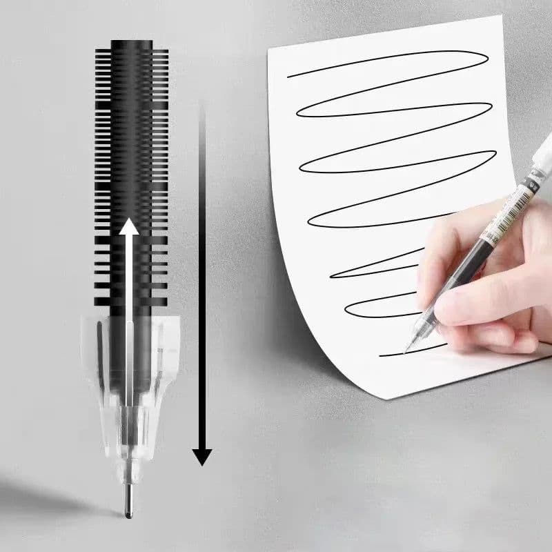 image-10Pcs/set High Quality Needle Type Gel Pens Straight Liquid Ballpoint Pen Kawaii Stationery School Office Supplies Writing