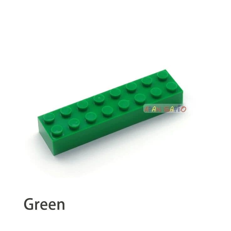 image-20pcs DIY Building Blocks Thick 2x8 Dots Educational Creative Toys for Children Figures Plastic Bricks Size Compatible With 3007