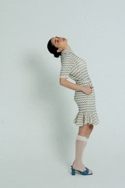 image-Light Weight Short Sleeve Button Up Cotton Knit Shirt Marine