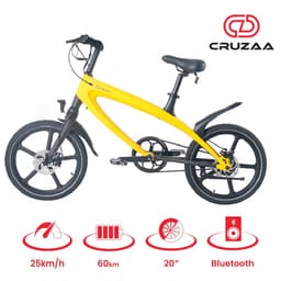 image-The Official Solar Beam Yellow E-Bike with Built-in Speakers & Bluetooth (Range up to 60km)
