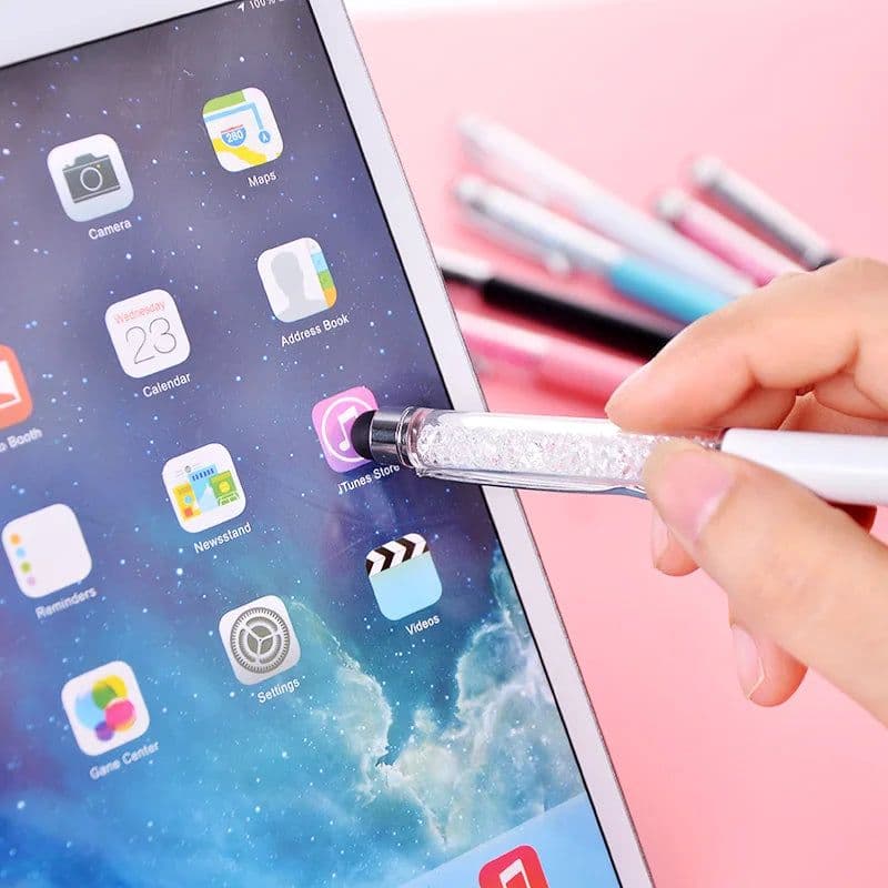 image-5 Pcs / Lot Crystal Pen Diamond Ballpoint Pens Stationery Ballpen Caneta Novelty Gift Zakka Office Material School Supplies