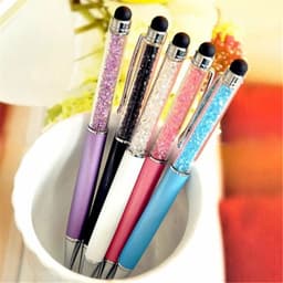 image-5 Pcs / Lot Crystal Pen Diamond Ballpoint Pens Stationery Ballpen Caneta Novelty Gift Zakka Office Material School Supplies