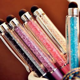 image-5 Pcs / Lot Crystal Pen Diamond Ballpoint Pens Stationery Ballpen Caneta Novelty Gift Zakka Office Material School Supplies
