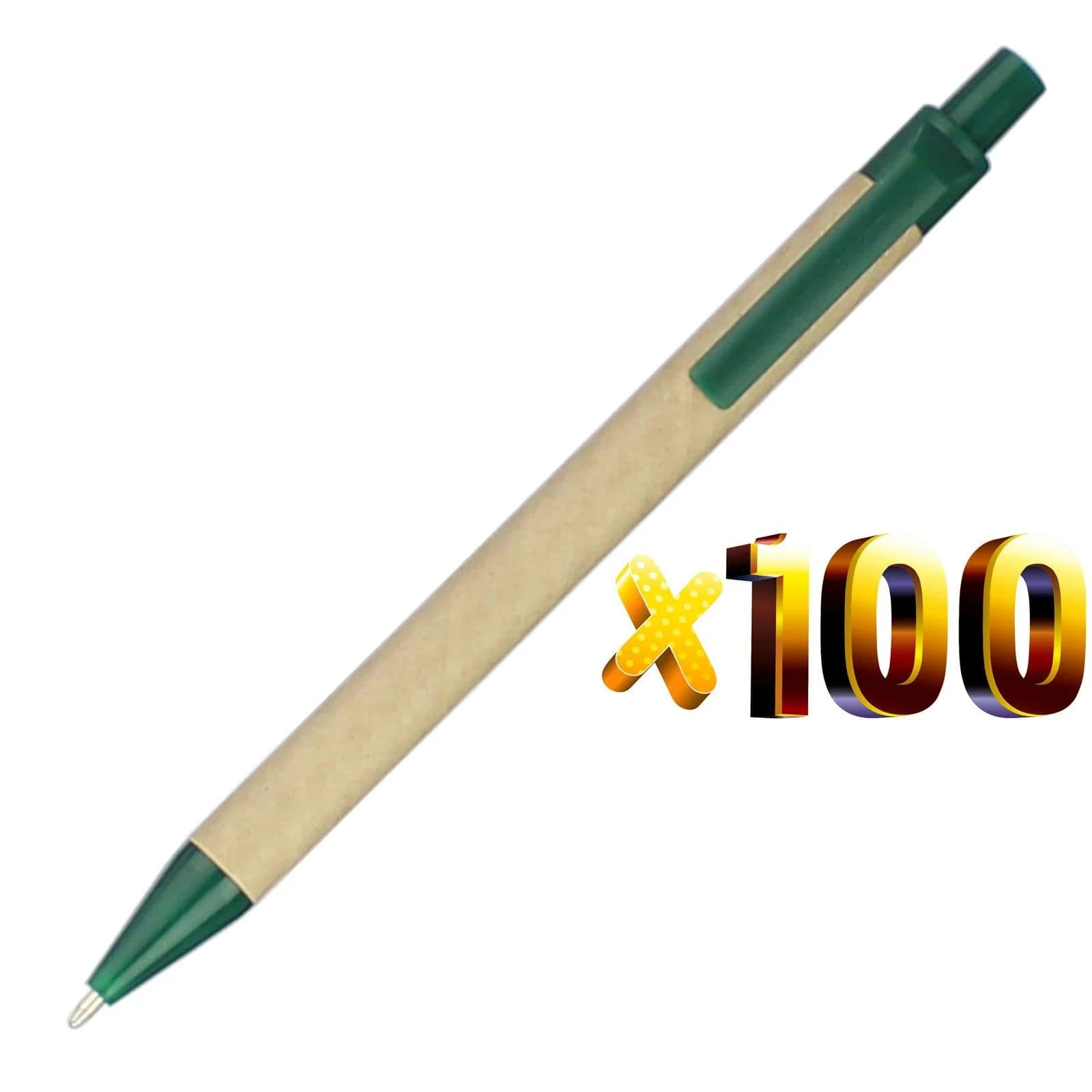 image-Lot 100pcs ECO Paper Ball Pen Black Ink Ballpoint Green Concept Custom pen Promotion Logo Gift Giveaway Personalized Pen Freebie
