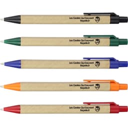 image-Lot 100pcs ECO Paper Ball Pen Black Ink Ballpoint Green Concept Custom pen Promotion Logo Gift Giveaway Personalized Pen Freebie