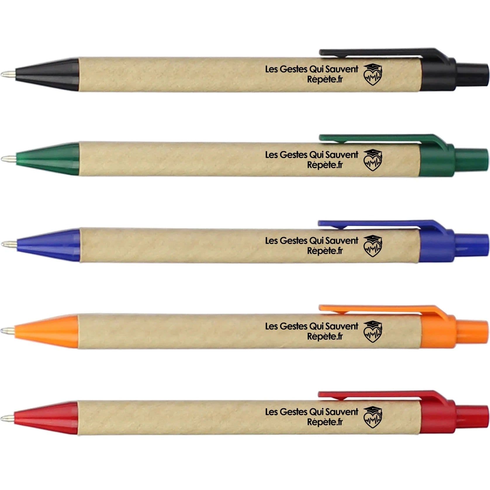 image-Lot 100pcs ECO Paper Ball Pen Black Ink Ballpoint Green Concept Custom pen Promotion Logo Gift Giveaway Personalized Pen Freebie