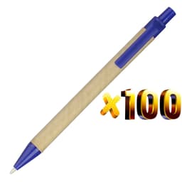 image-Lot 100pcs ECO Paper Ball Pen Black Ink Ballpoint Green Concept Custom pen Promotion Logo Gift Giveaway Personalized Pen Freebie