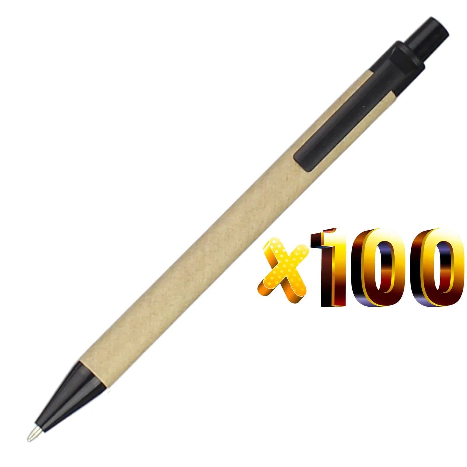 image-Lot 100pcs ECO Paper Ball Pen Black Ink Ballpoint Green Concept Custom pen Promotion Logo Gift Giveaway Personalized Pen Freebie