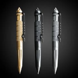 image-1/8Pcs Tool Pens Multi-functional Pen Tactical Tungsten Steel Rotating Unisex Pen Window Glass Metal Ballpoint Multifunctional